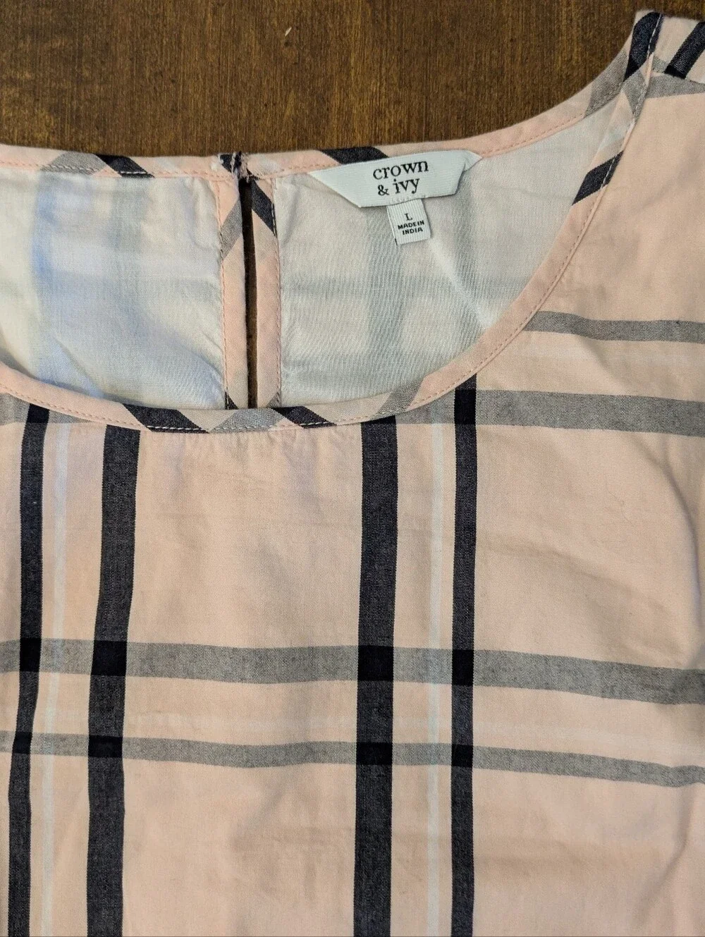 Crown And Ivy Dress Size Large, Pink, Navy, White